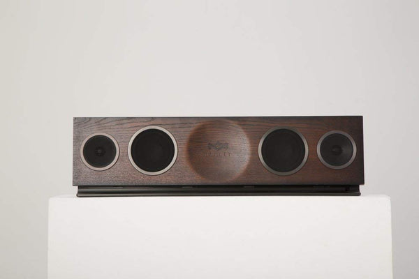 House of Marley, One Foundation Premium Home Audio Hi-Fi System, 3.5 High-Output Woofers, 2 x 1 High-Definition Tweeters, 220 Watt Stereo Power, FSC Certified Solid Oak Baffle, EM-DA002-RG Regal