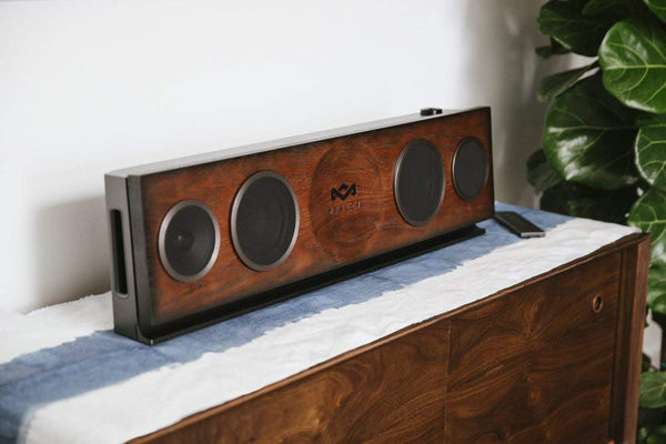 House of Marley, One Foundation Premium Home Audio Hi-Fi System, 3.5 High-Output Woofers, 2 x 1 High-Definition Tweeters, 220 Watt Stereo Power, FSC Certified Solid Oak Baffle, EM-DA002-RG Regal