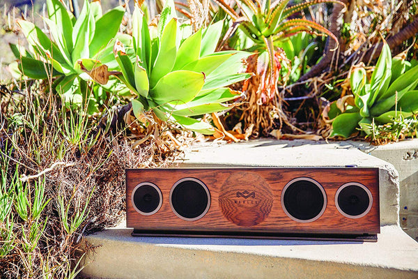House of Marley, One Foundation Premium Home Audio Hi-Fi System, 3.5 High-Output Woofers, 2 x 1 High-Definition Tweeters, 220 Watt Stereo Power, FSC Certified Solid Oak Baffle, EM-DA002-RG Regal
