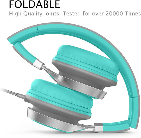 AILIHEN C8 Headphones with Microphone and Volume Control Folding Lightweight Headset