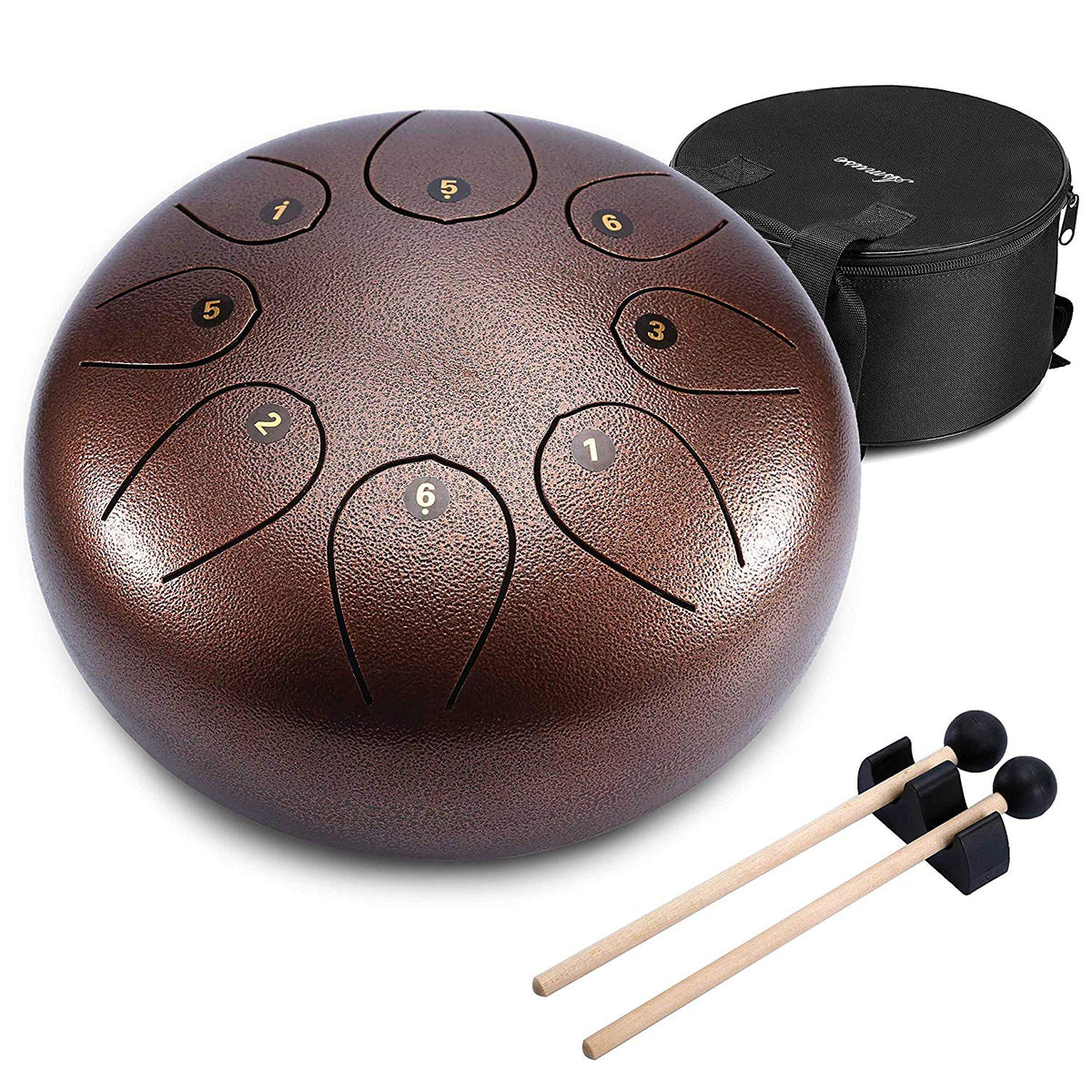 Asmuse Steel Tongue Drum 8 Notes 10 Inch Pan Drum Percussion Steel