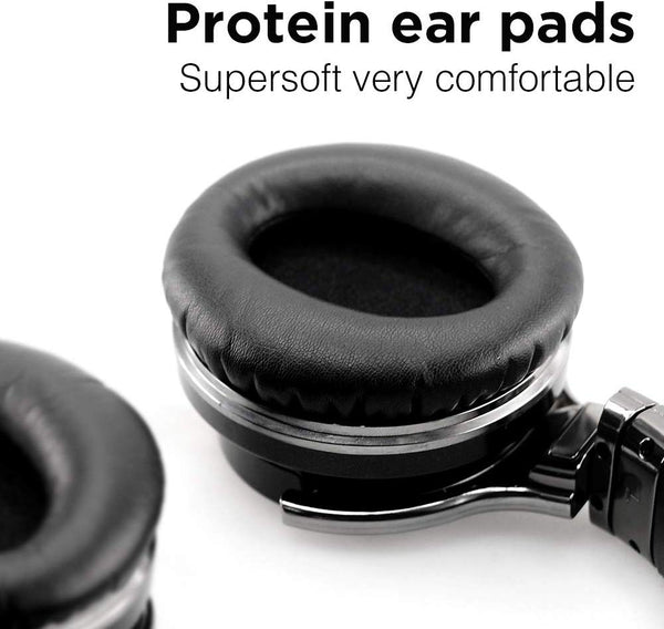 COWIN E7 Active Noise Cancelling Headphones Bluetooth Headphones with Microphone Deep Bass Wireless Headphones Over Ear, Comfortable Protein Earpads, 30 Hours Playtime