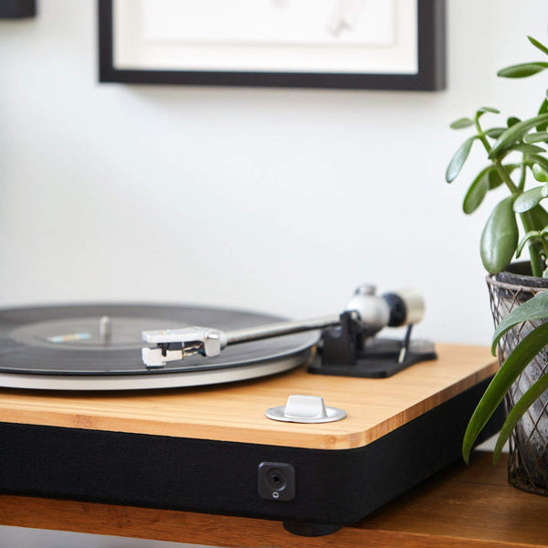House of Marley, Stir It Up Turntable - 45/33 RPM, USB jack in back for analog to PC recording, Replaceable Cartridge, Bamboo Plinth, EM-JT000-SB Signature Black