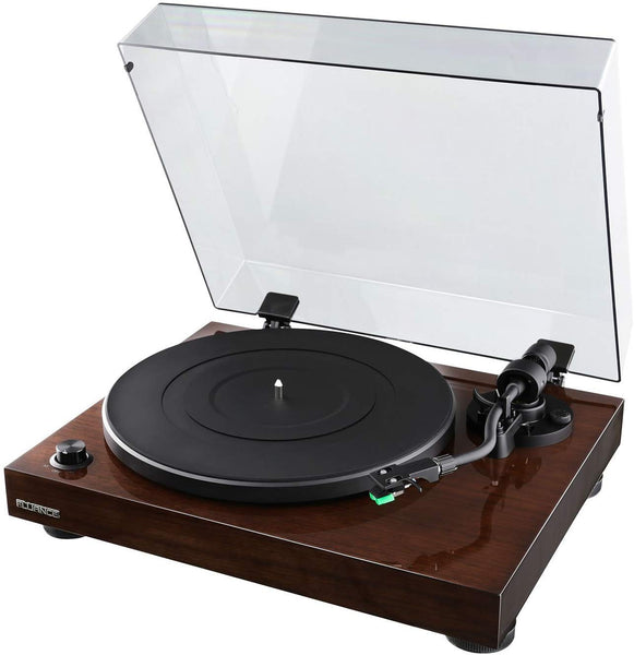 Fluance Elite High Fidelity Vinyl Turntable Record Player with Audio Technica AT95E Cartridge, Belt Drive, Built-in Preamp, Adjustable Counterweight, Solid Wood Plinth - Walnut (RT81)