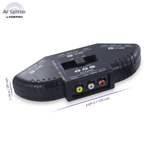 Fosmon A1602 RCA Splitter with 3-Way