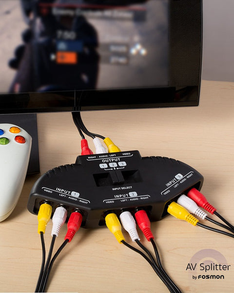 Fosmon A1602 RCA Splitter with 3-Way