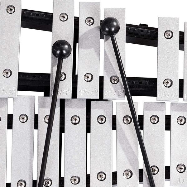 Giantex Percussion Glockenspiel Xylophone Bell Kit 30 Notes w/Practice Pad