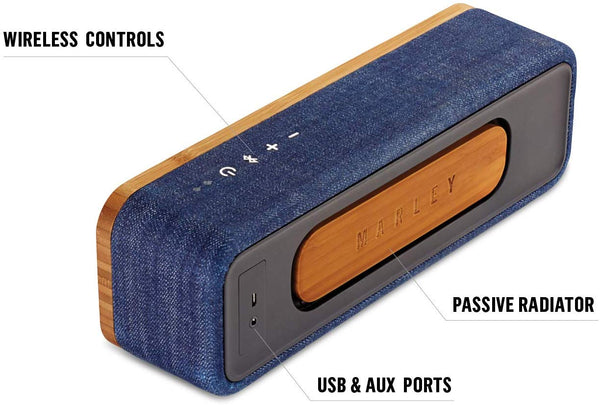 House of Marley Get Together Mini Wireless Portable Bluetooth Audio Speaker