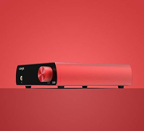 LOXJIE D20 Audio DAC Desktop Digital to Analog Converter & Headphone Amplifier Chip AK4497 Support 32bit/768kHz DSD512 OLED Display(Red)
