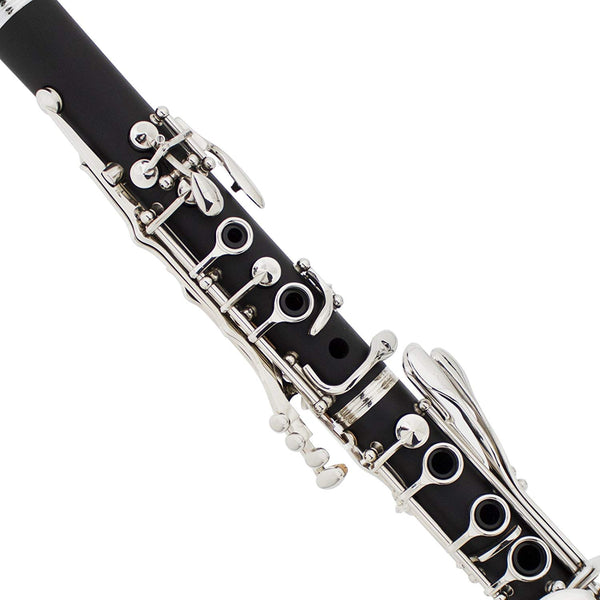 Mendini by Cecilio B Flat Beginner Student Clarinet with 2 Barrels,