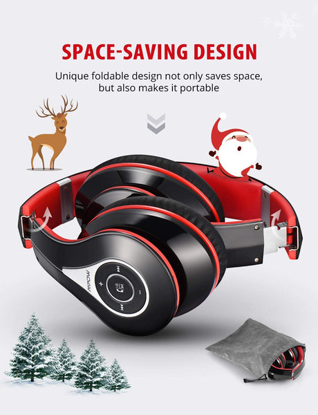 Mpow 059 Bluetooth Headphones Over Ear, Hi-Fi Stereo Wireless Headset, Foldable, Soft Memory