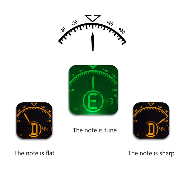 Mugig T-1 Clip-On Tuner, for Guitar, Bass, Violin, Ukulele, Chromatic Instruments