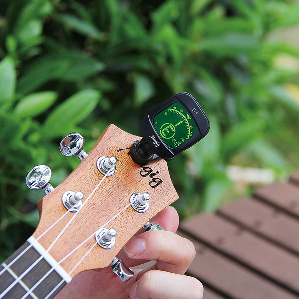 Mugig T-1 Clip-On Tuner, for Guitar, Bass, Violin, Ukulele, Chromatic Instruments