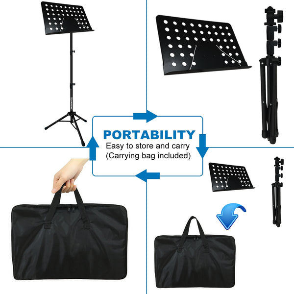 Music Stand, Kasonic Professional Collapsible Music Stand for Music Sheet