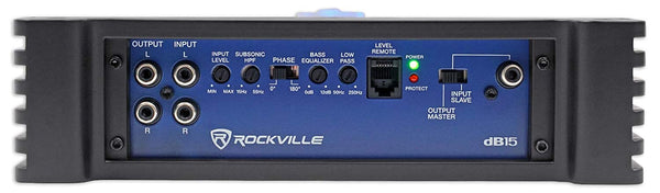 Rockville dB15 6000 Watt/3000w RMS Mono Class D 2 Ohm Amplifier Car Audio Amp