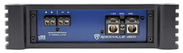 Rockville dB15 6000 Watt/3000w RMS Mono Class D 2 Ohm Amplifier Car Audio Amp
