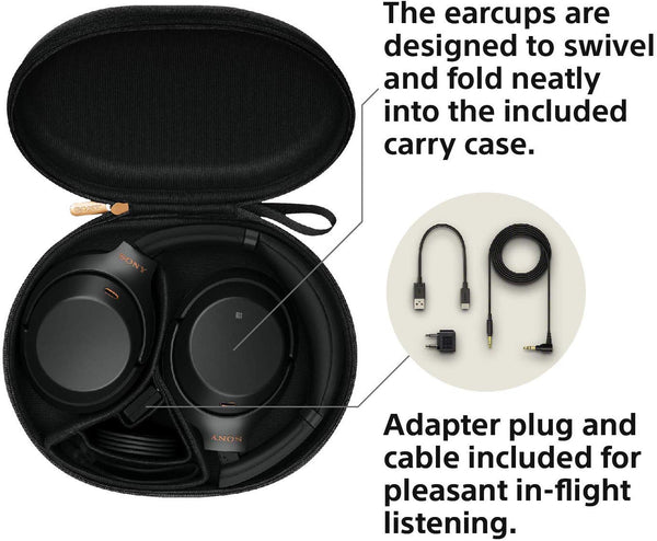Sony Noise Cancelling Headphones WH1000XM3: Wireless Bluetooth Over the Ear Headphones with Mic and Alexa voice control