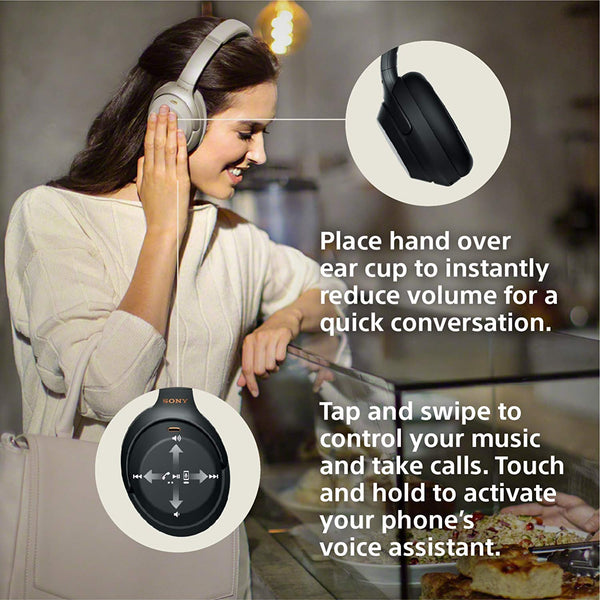 Sony Noise Cancelling Headphones WH1000XM3: Wireless Bluetooth Over the Ear Headphones with Mic and Alexa voice control