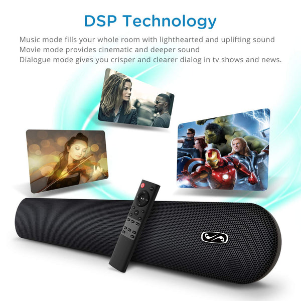Soundbar, MEGACRA 80 Watts TV Sound Bar Home Theater Speaker