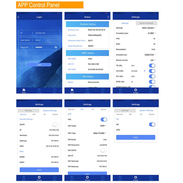 URayCoder 4G LTE 1080P 1080i HDMI to RTMP Video Encoder H.264