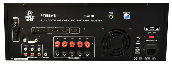 Wireless Bluetooth Power Amplifier System - 420W 5.1 Channel Home Theater Surround Sound Audio Stereo Receiver