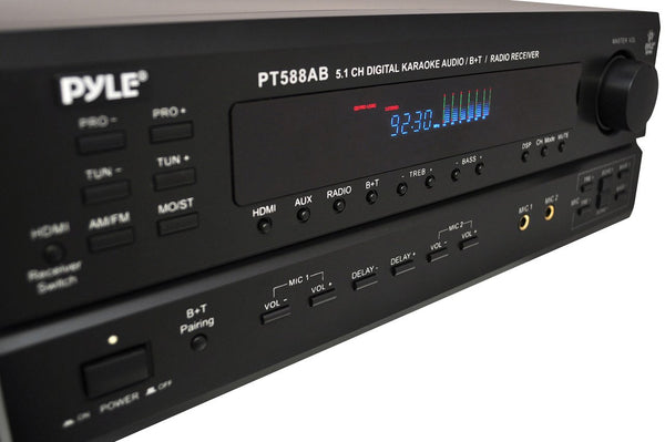 Wireless Bluetooth Power Amplifier System - 420W 5.1 Channel Home Theater Surround Sound Audio Stereo Receiver