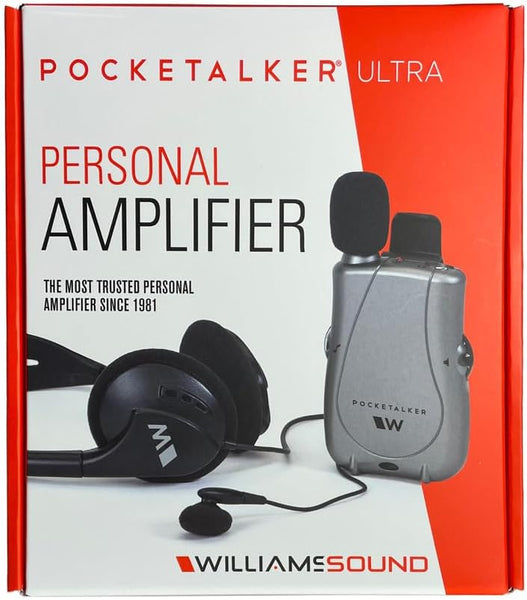 Williams Sound PKT D1 Pocketalker Ultra Personal Amplifier – Hearing Amplifier for Seniors & Hard of Hearing