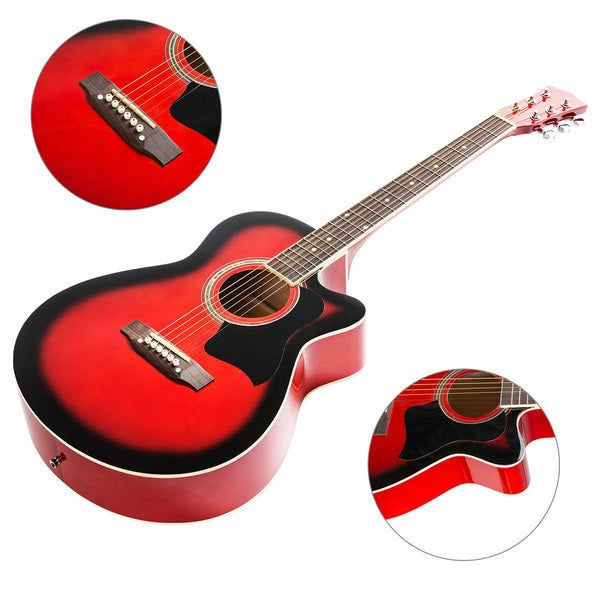 ARTALL 39 Inch Handmade Solid Wood Acoustic Cutaway Guitar