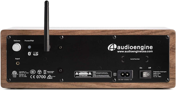 Audioengine B2 Bluetooth Speaker, Premium Wireless Speaker for Home Use (Walnut)