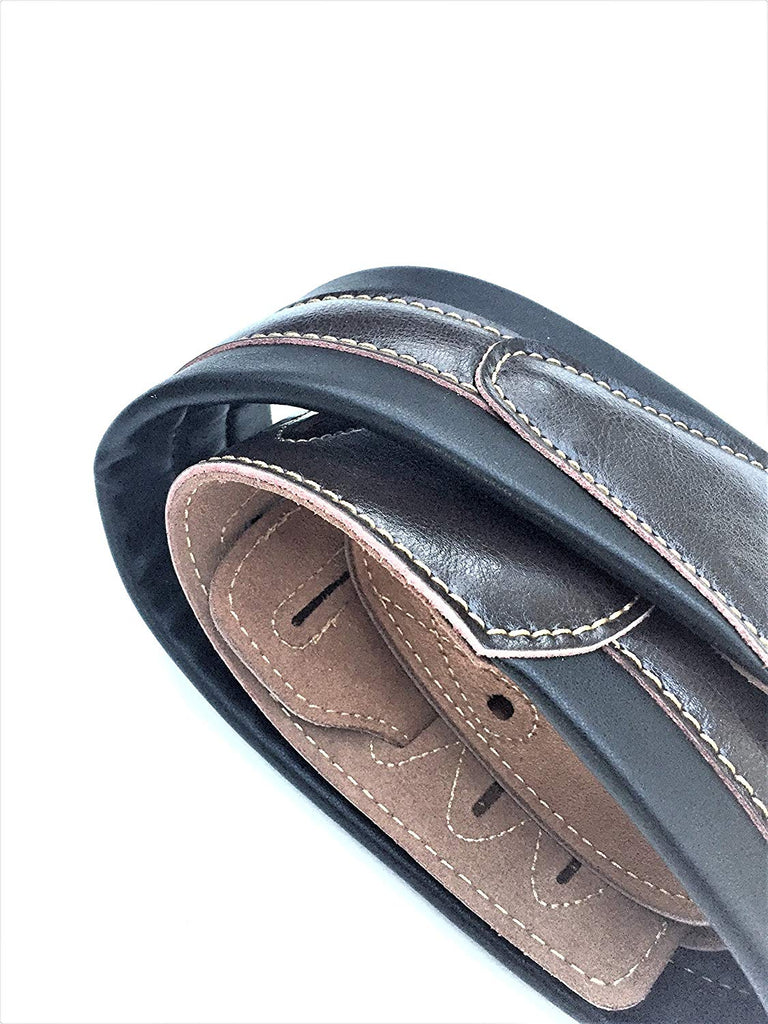 Legato Guitar Strap 3 Inches Wide Double Padded Soft Leather – Pete's Audio  Tuners & Amplifiers