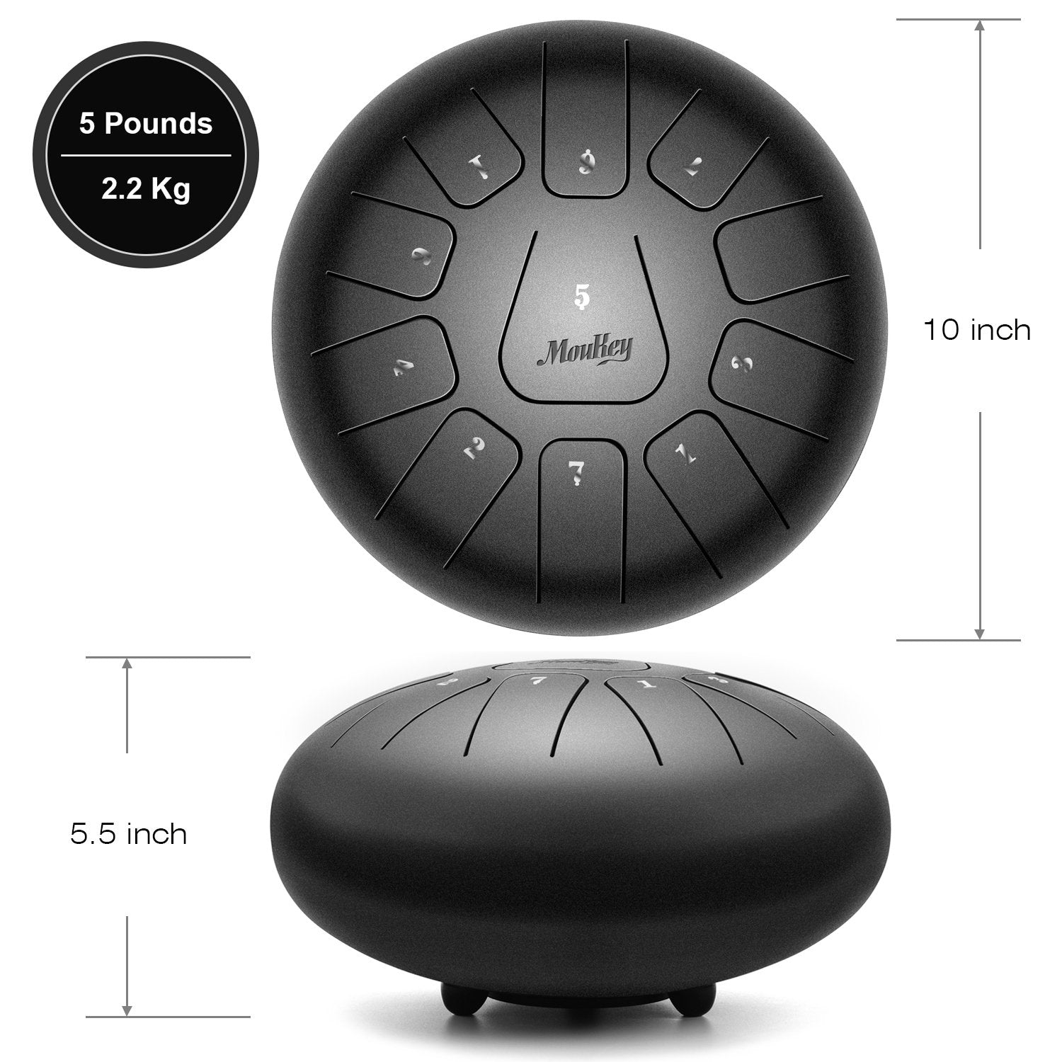 Moukey mini tongue drum top