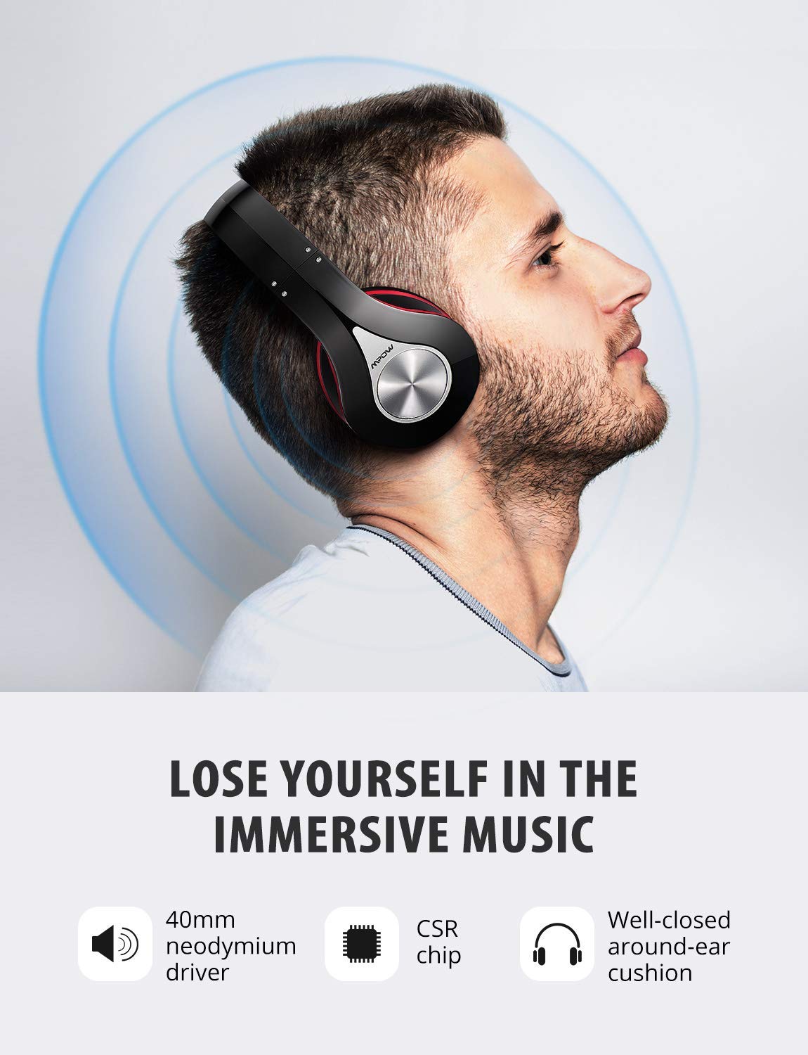 Mpow 059 bluetooth headphones over ear new arrivals