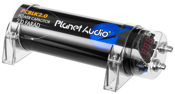 Planet Audio PCBLK2.0 – 2 Farad Car Capacitor For Energy Storage To Enhance Bass Demand From Audio System