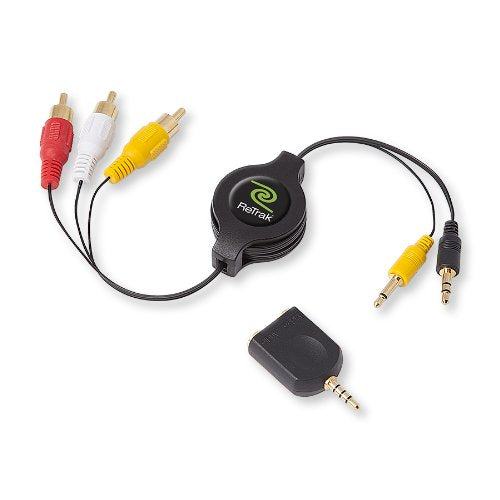 ReTrak Retractable Portable DVD to RCA Audio/Video Cable (ETCABLERCADVD)