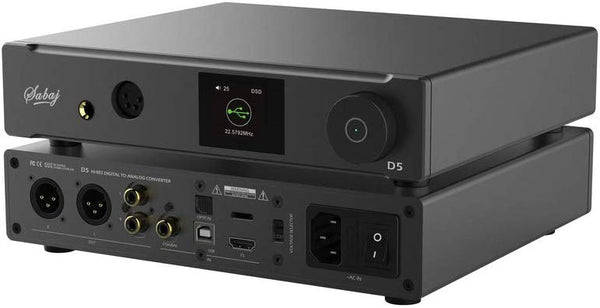 Sabaj D5 Hi-Res Audio Digital to Analog Converter Balance HiFi Headphones Amplifier DAC Chip ES9038PRO ES9311 32bit/768kHz DSD512 W Preamplifier Remote Control