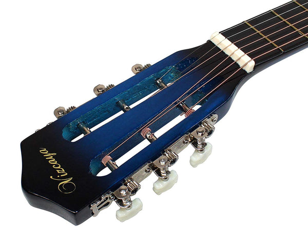 YMC 38" Blue Beginner Acoustic Guitar Starter Package Student Guitar with Gig Bag